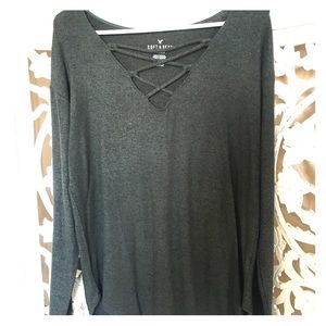 American Eagle criss cross top